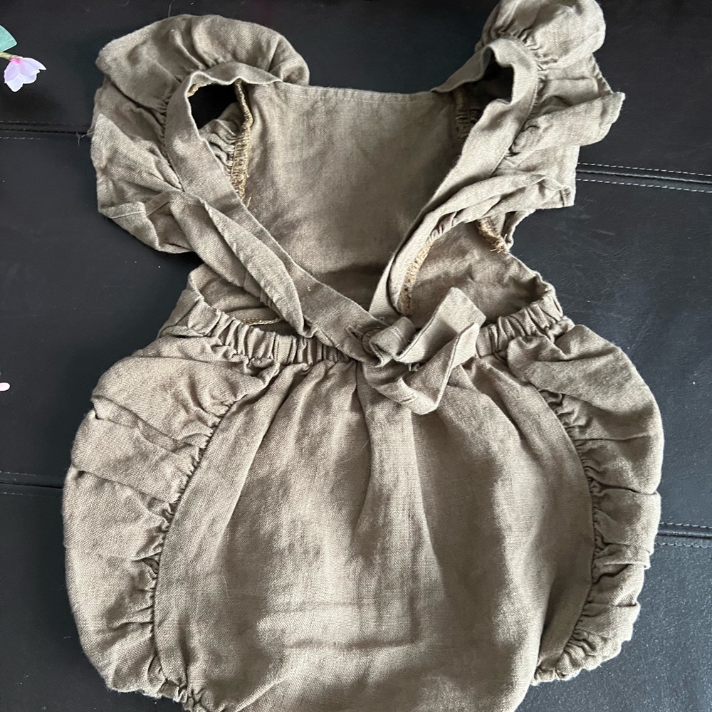 FREYA LILLIE girls linen romper z 2-3 - Picture 3 of 7